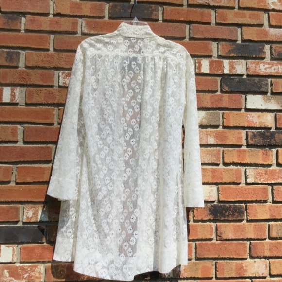 Cover-Up/Summer Robe white lace, medium - Picture 2 of 9